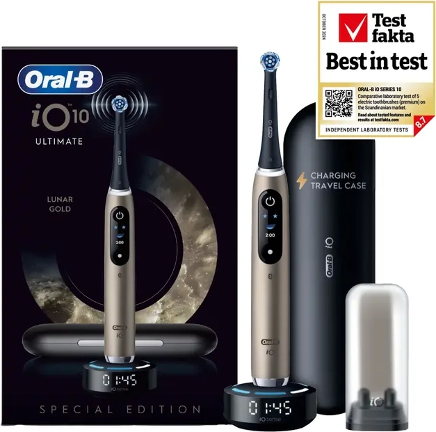 Oral-B iO10 elektrisk tandborste, Lunar Gold