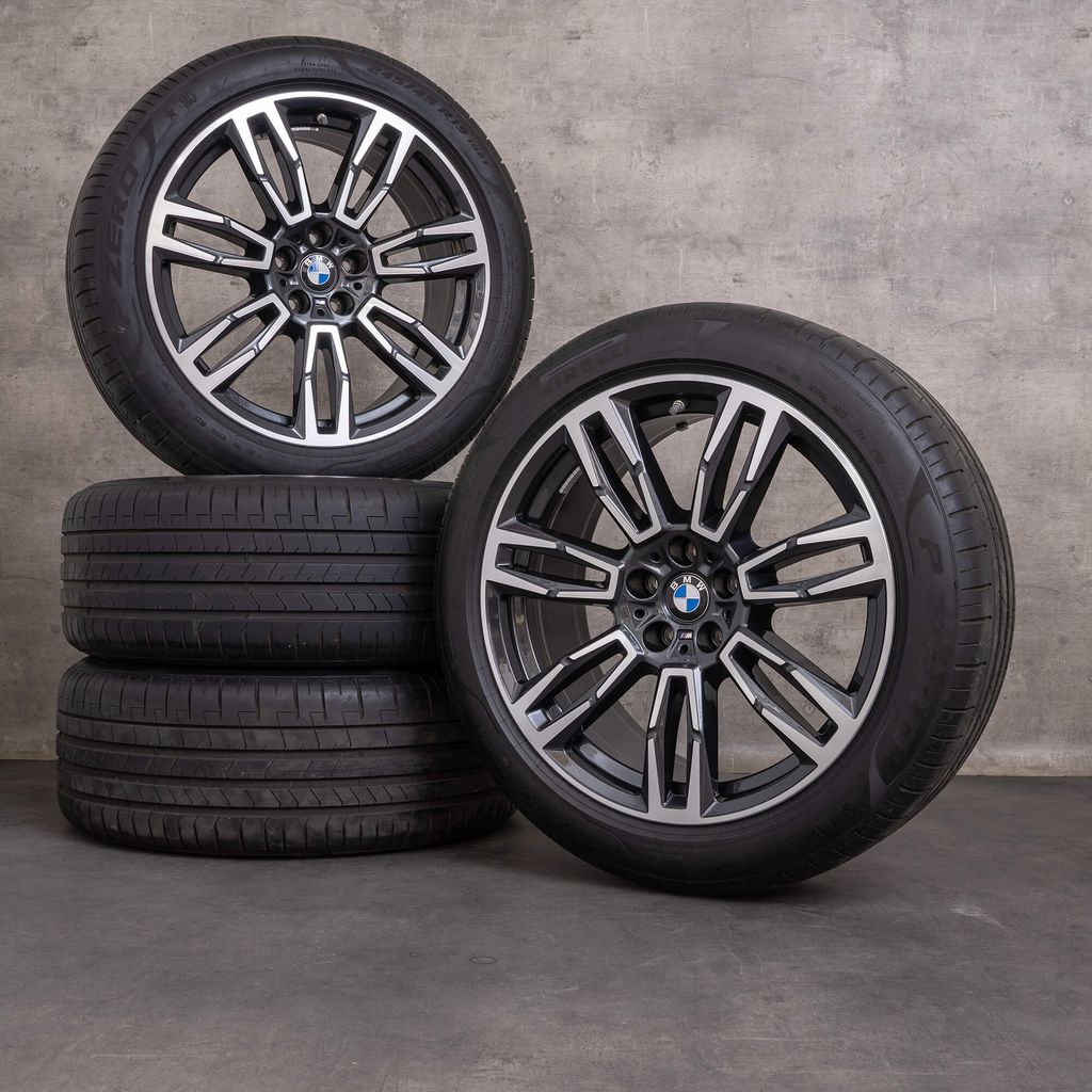 originale bmw 5-serie i5 fælge 19 tommer g60 g61 sommerhjul styling 935 m 5a324e0 bicolor midnatsgrå blank drejet