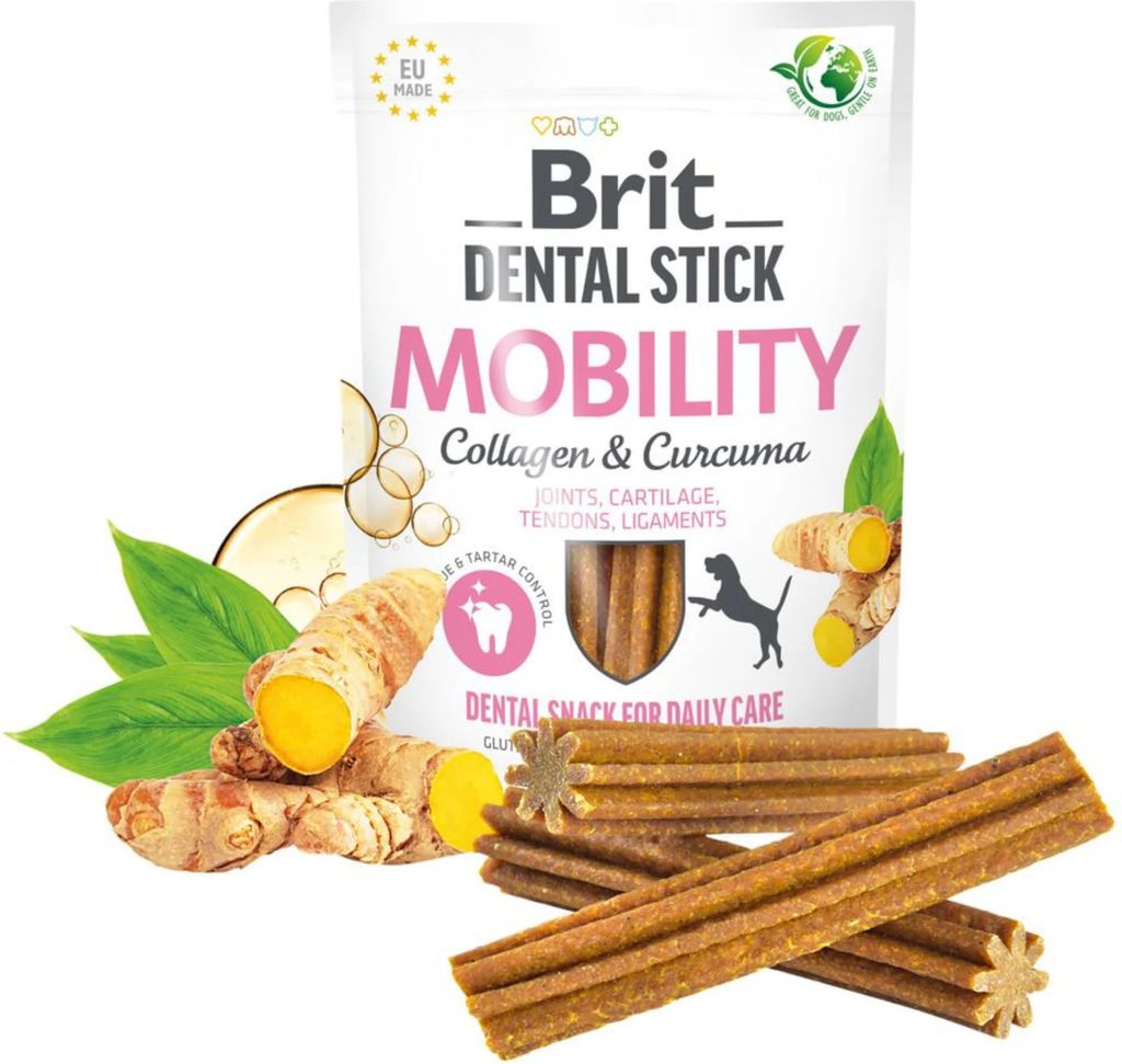 brit dental stick mobility med gurkemeje & kollagen