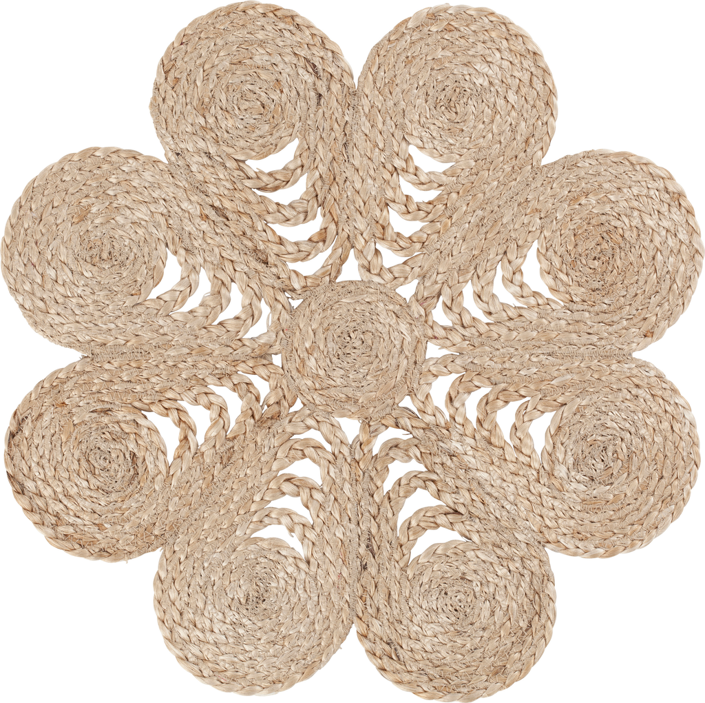 Dixie Elin Dækkeserviet Anemone Ø40 cm Avocado Brun, Beige, Grøn, Orange