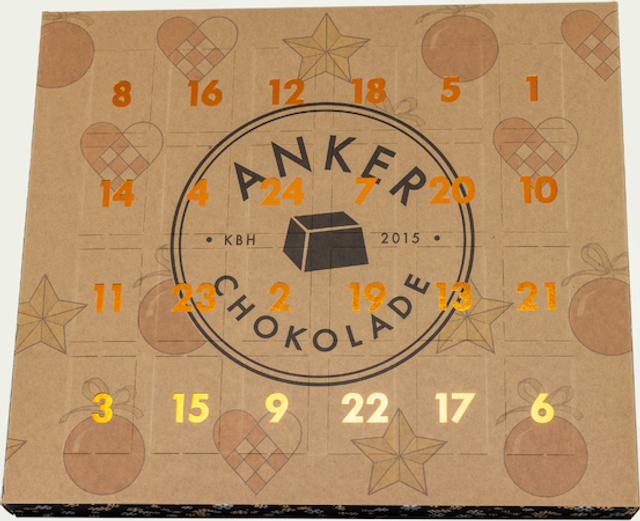 Anker Chokolade s Julekalender ØKO Med 2 Stk Hver Låge