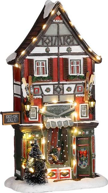 Luville Wintershop Batteriebetrieben L17.5 x B8 x H28 cm Weihnachtsdekoration
