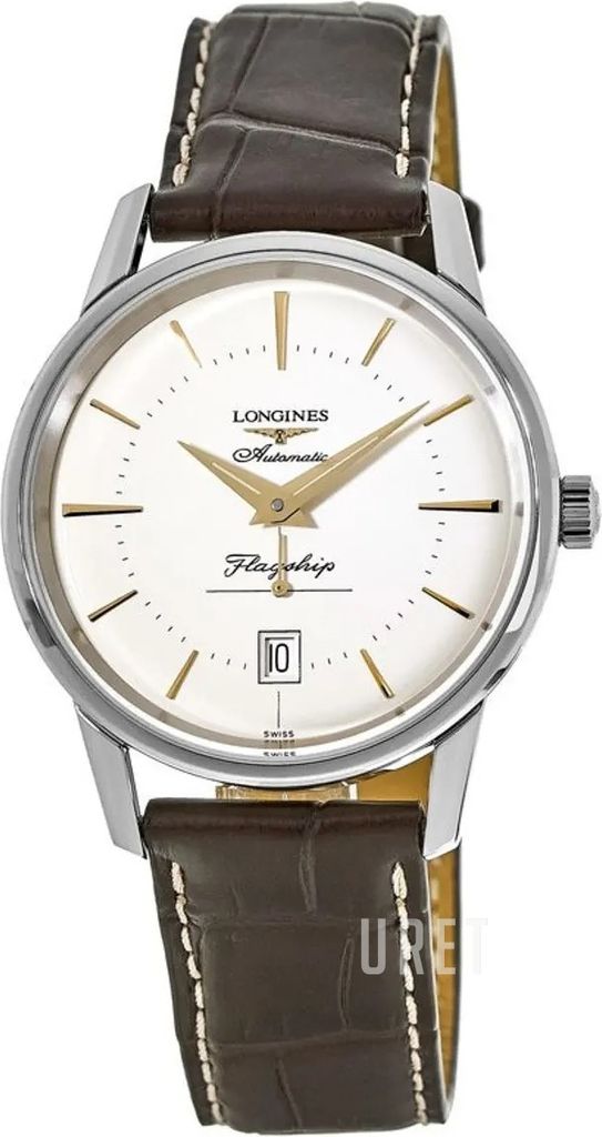 Longines Herrklocka L4.795.4.78.2 Heritage Silverfärgad/Läder