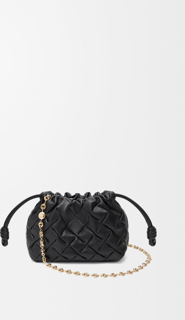 Loewe Flamenco Mini Leather Clutch - Black