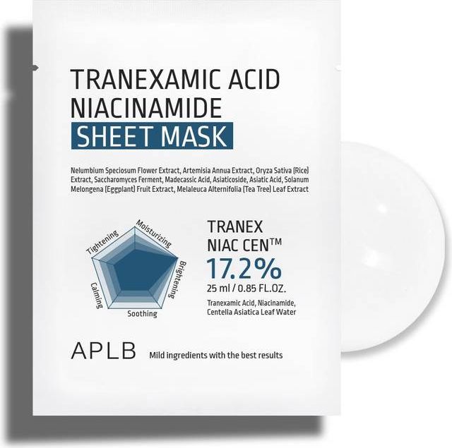 APLB Tranexamic Acid Niacinamide Sheet Mask Sæt 25ml 10 Sheets