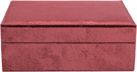 dark velvet jewellery box large maroon