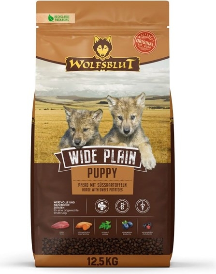 wolfsblut wide plain puppy horse with sweet potatoes - dry dog food - 12.5kg