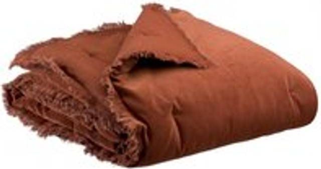 Vivaraise Fara Plaid - B 135 x L 200 cm - Bomuld - Caramel