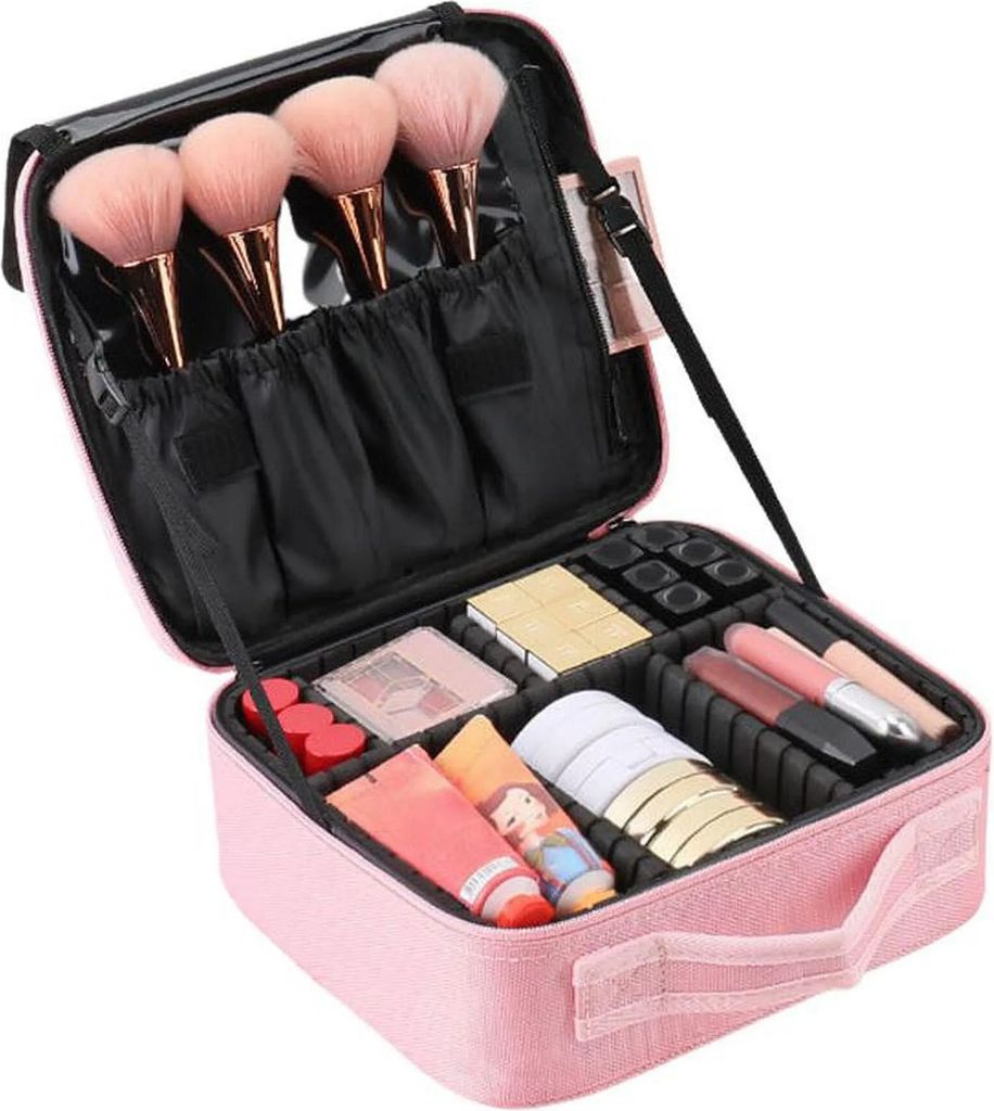UNIQ makeup rejsetaske - Toilettaske / Kosmetiktaske til alt dit makeup - Rose