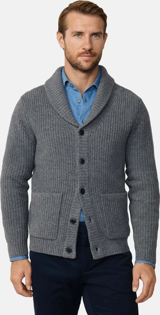 cardigan - granite grey