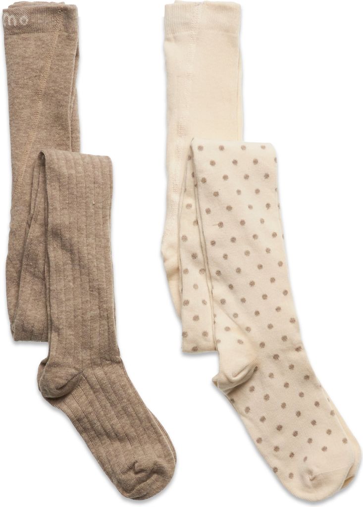 stockings w. pattern (2-pack) - strømpebukser