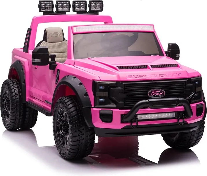 FORD Ford Super Duty F450 rosa 24V, 2 personer, 4x24V motor, gummihjul