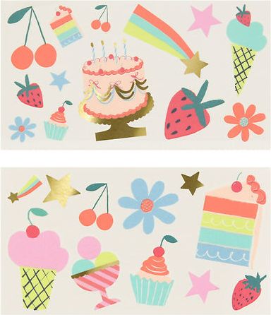 Meri Meri Tatoveringer Birthday