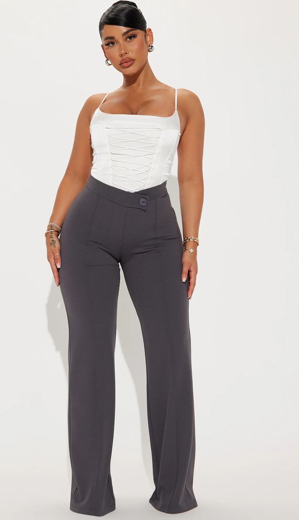 Fashion Nova Call It Even Wide Leg Dress Pants