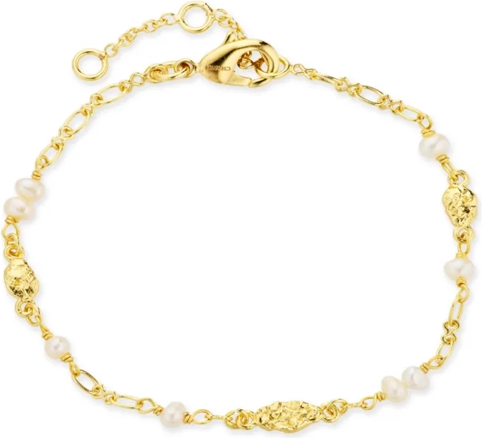 Chanti Perle Armbånd Forgyldt Messing Eliné - Hvide