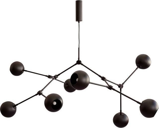 101 Copenhagen Drop Chandelier Globe Burned 150 cm Svart Pendellampa 150cm