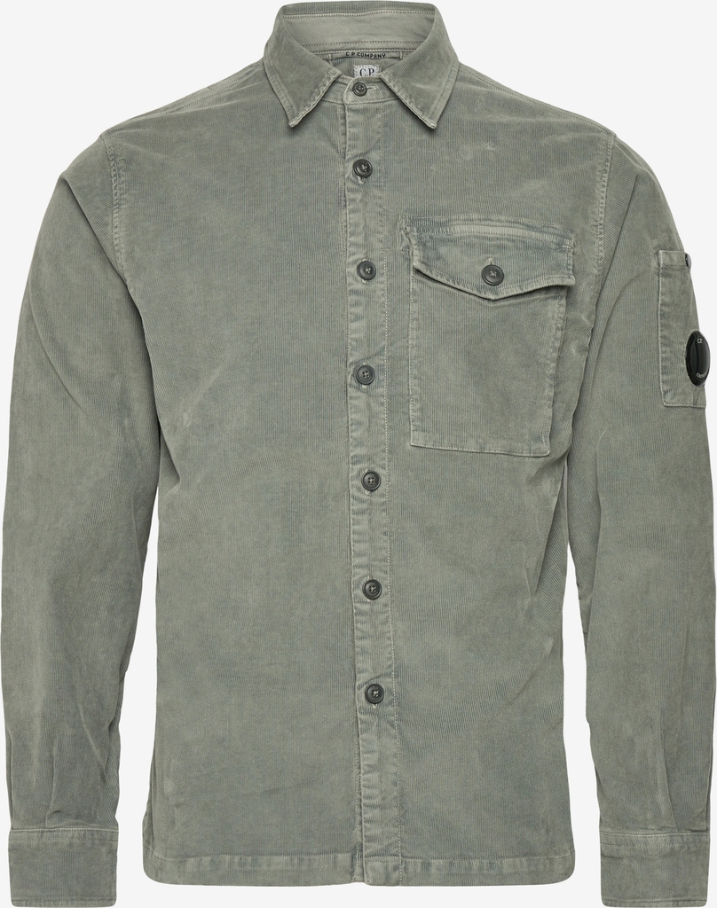 C.P. COMPANY Corduroy Lens Buttoned Shirt |Khaki green |XS