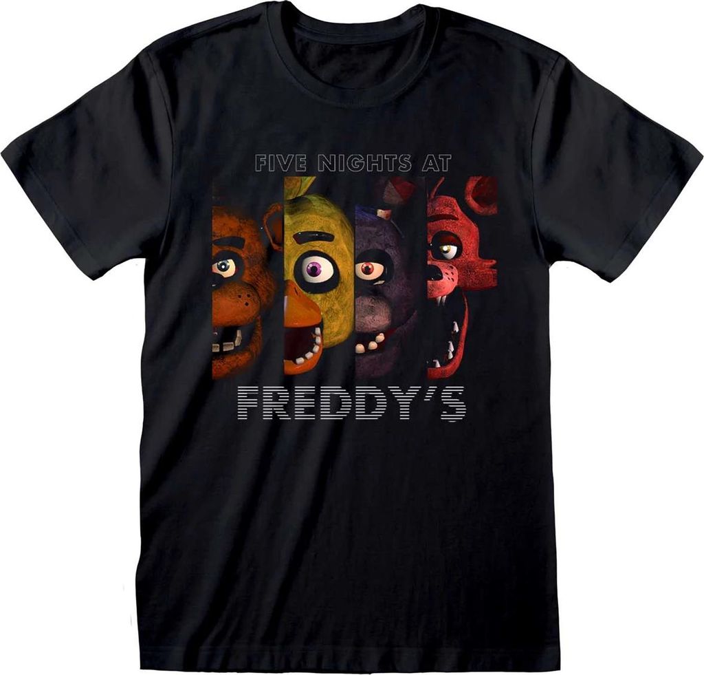 five nights at freddy's - panel x4 character - t-shirt