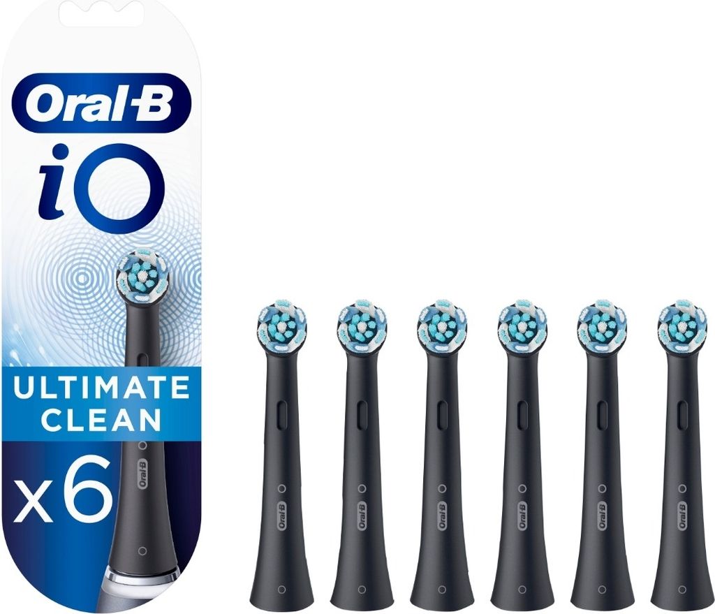 oral-b io ultimate clean tandbørstehoveder 6 stk (sort)