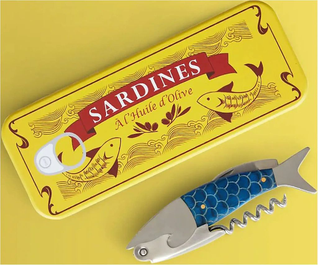 Balvi Proptrækker-Sardiner, Blikæske - Yellow - H:17.8CM