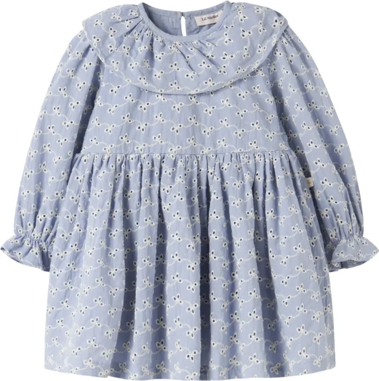 Lil Atelier Tessie Loose Dress - Zen Blue - 92 cm