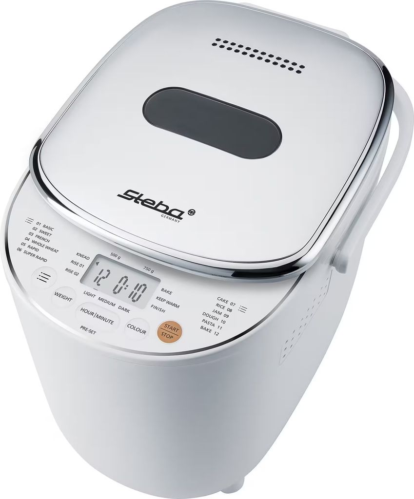 Steba BM 3 Bagemaskine - 12 Programmer, 540W - Hvid/Grå