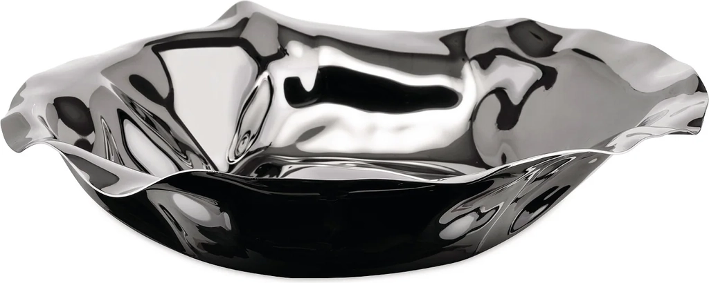 Alessi Round Basket In 18/10 Stainless Steel - Silver - ONE SIZE
