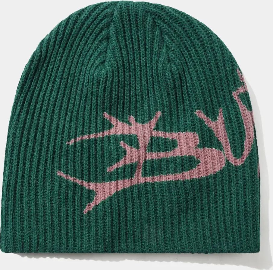 scrawling skully beanie