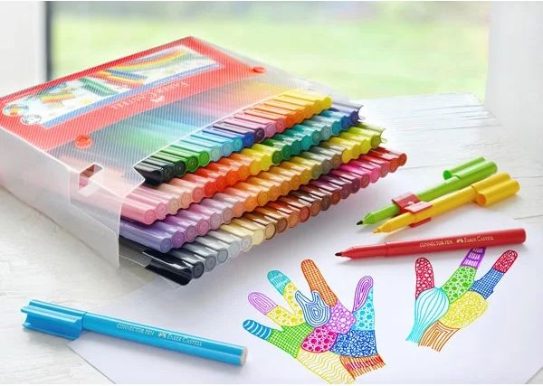 Faber-Castell Fibre-tip pen Castle Cardboardbox 50pc.