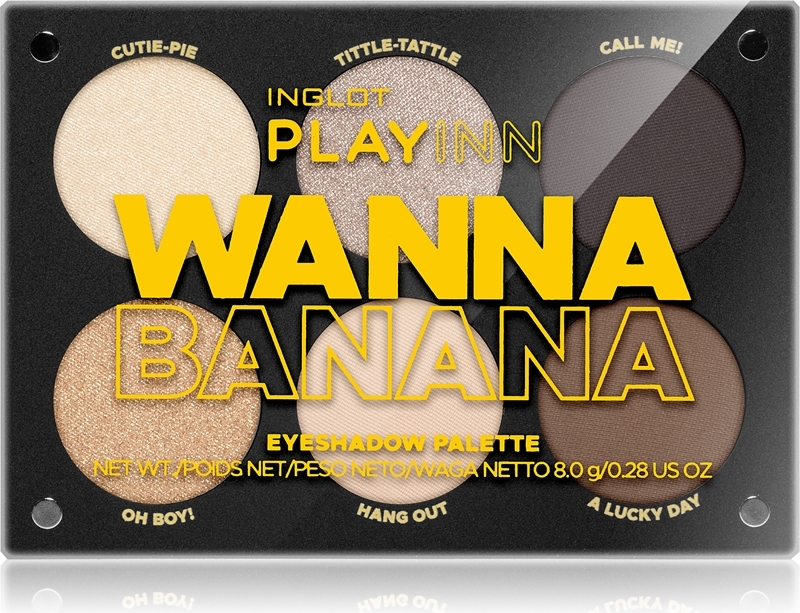 Inglot PlayInn Øjenskygge palette Skygge Wanna Banana