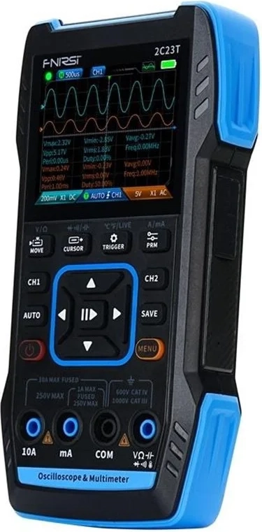 FNIRSI 3-i-1 Oscilloskop Portable Multimeter Signalgenerator