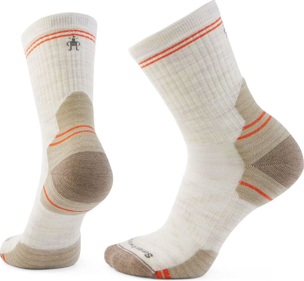Smartwool Womens Hike Targeted Cushion Mid Crew Sock (Hvid (MOONBEAM) 43-45)