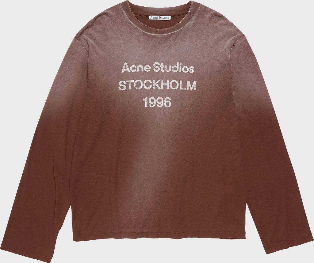relaxed fit logo t-shirt i chocolate brown
