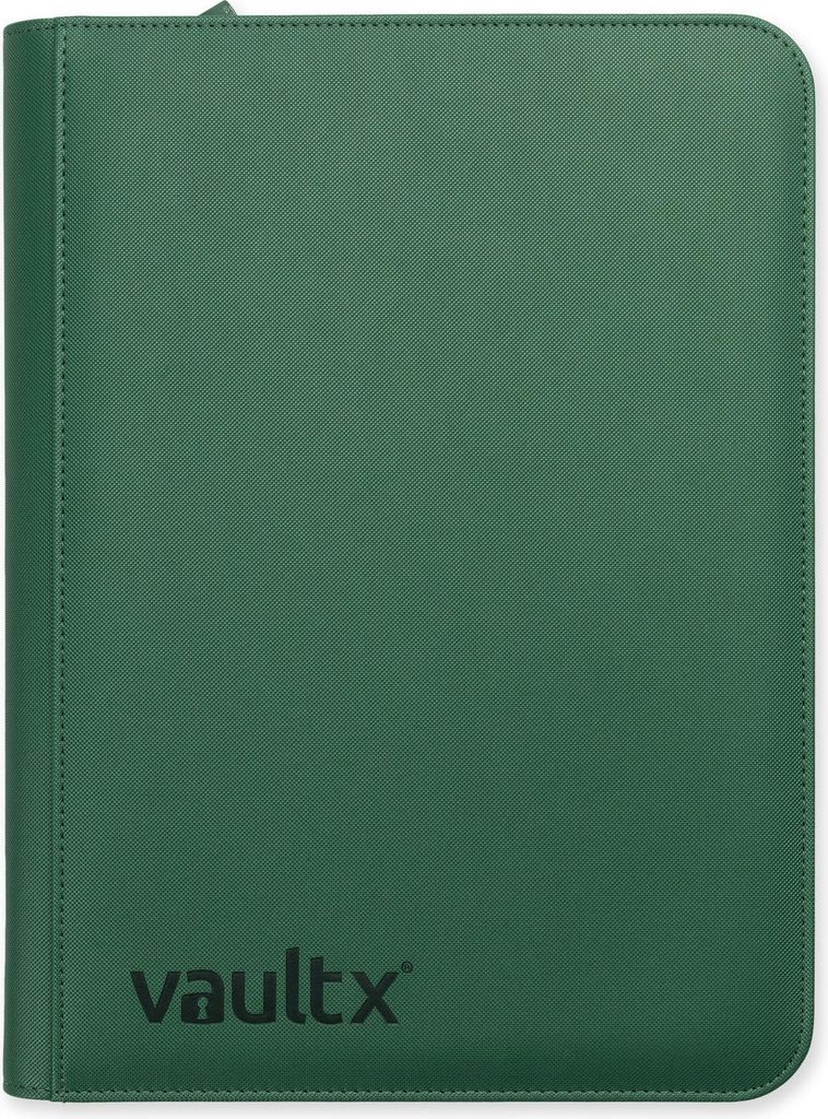 12-pocket exo-tec zip binder metallic green