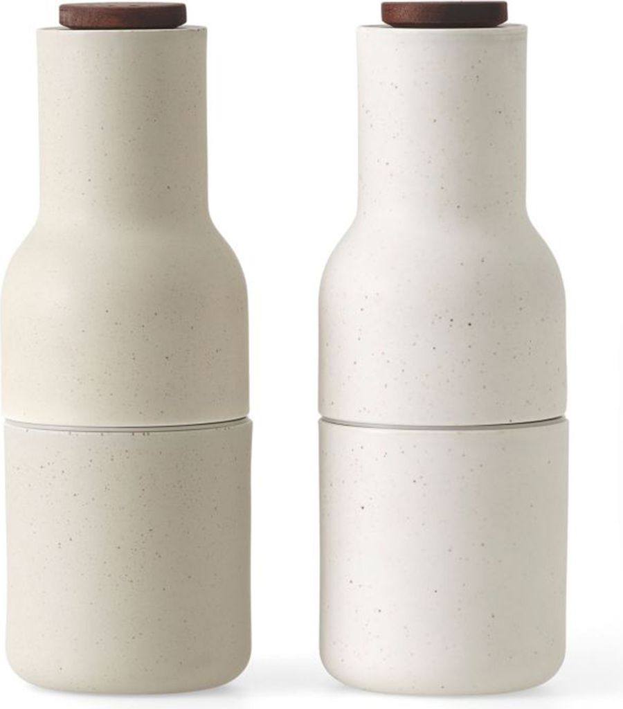 bottle grinder krydderikværn keramik 2-paksand (valnøddelåg)