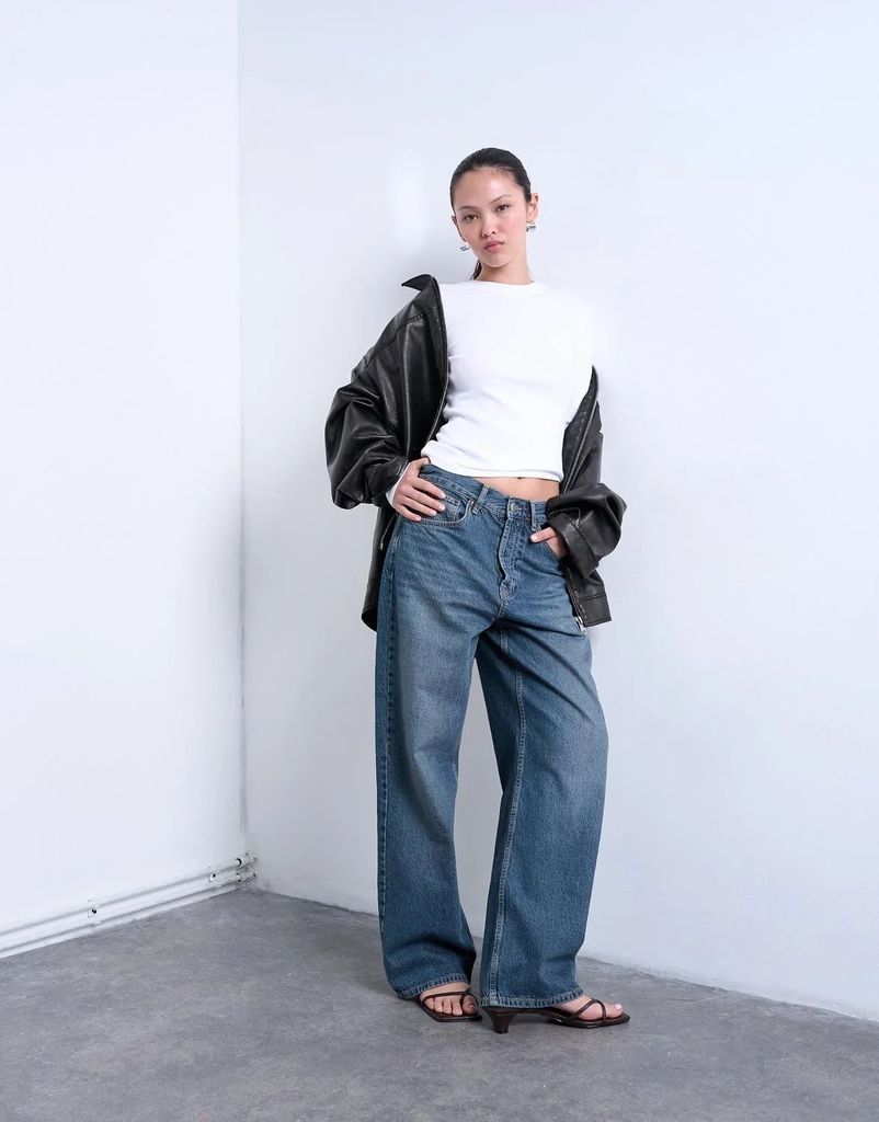 Topshop Tseveryday LS TOP JSR Noos Kvinde Snow White Langærmede T-shirts Regular Fit Str M - hos Magasin