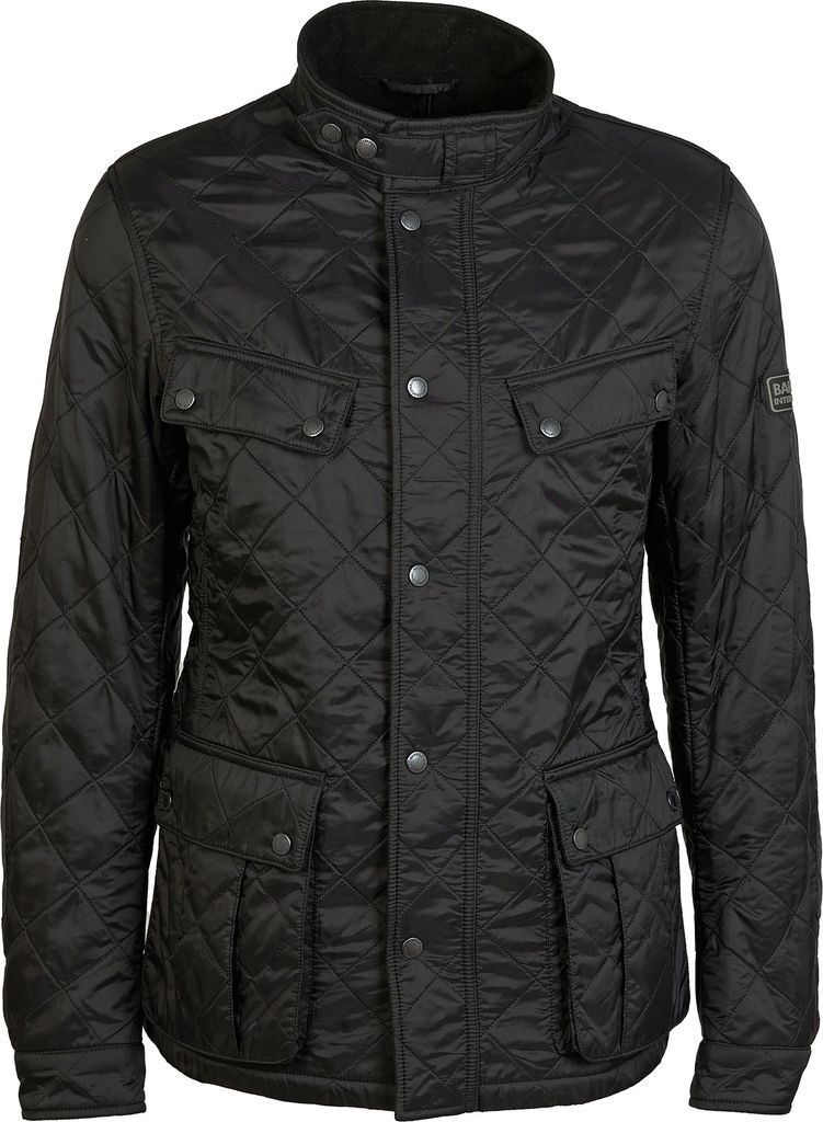 barbour international tourer ariel polarquilt jacket black