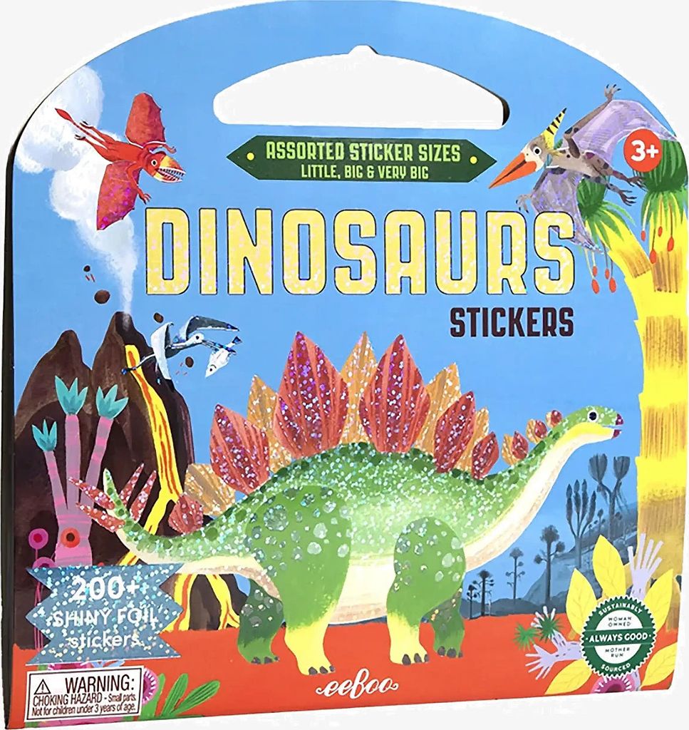 eeBoo Klistermærkebog - 3+år - Dinosaurer