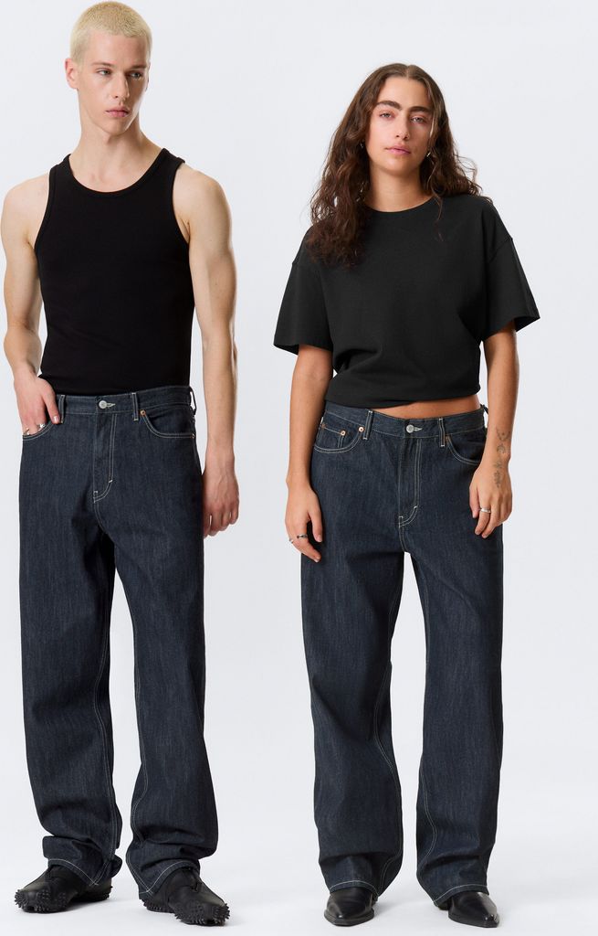galaxy mid rise loose straight jeans