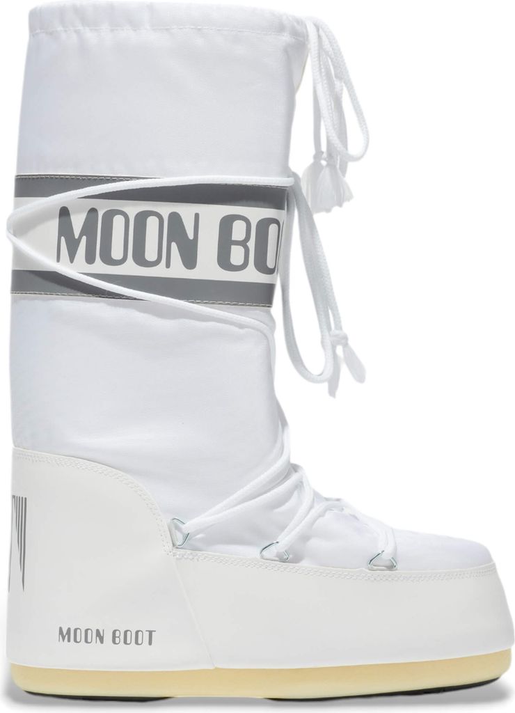 Moon Boottil kvinder. 80D1400440 Icon nylonstøvler hvid (39/41), Fast, Ingen, Casual, Sne