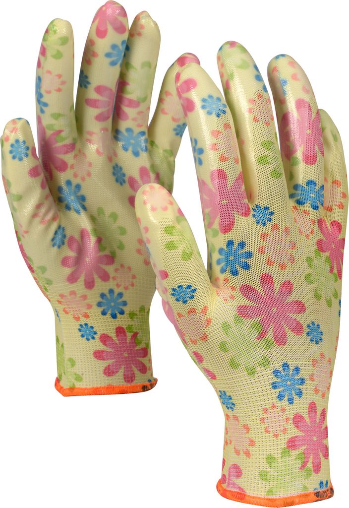 ox-on garden basic 5004 arbejdshandsker, pink/grøn