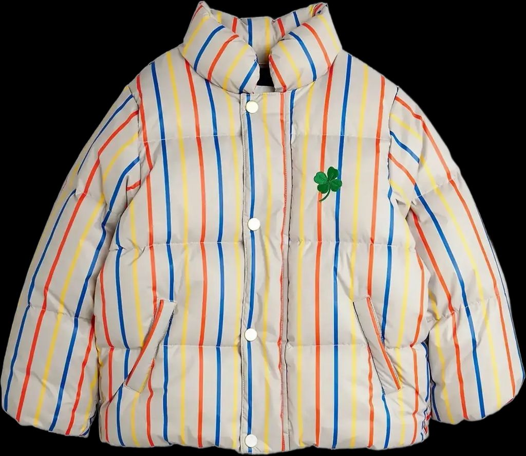Mini Rodini Clover Stripe Citypuffer - Multi/patterned - 80/86