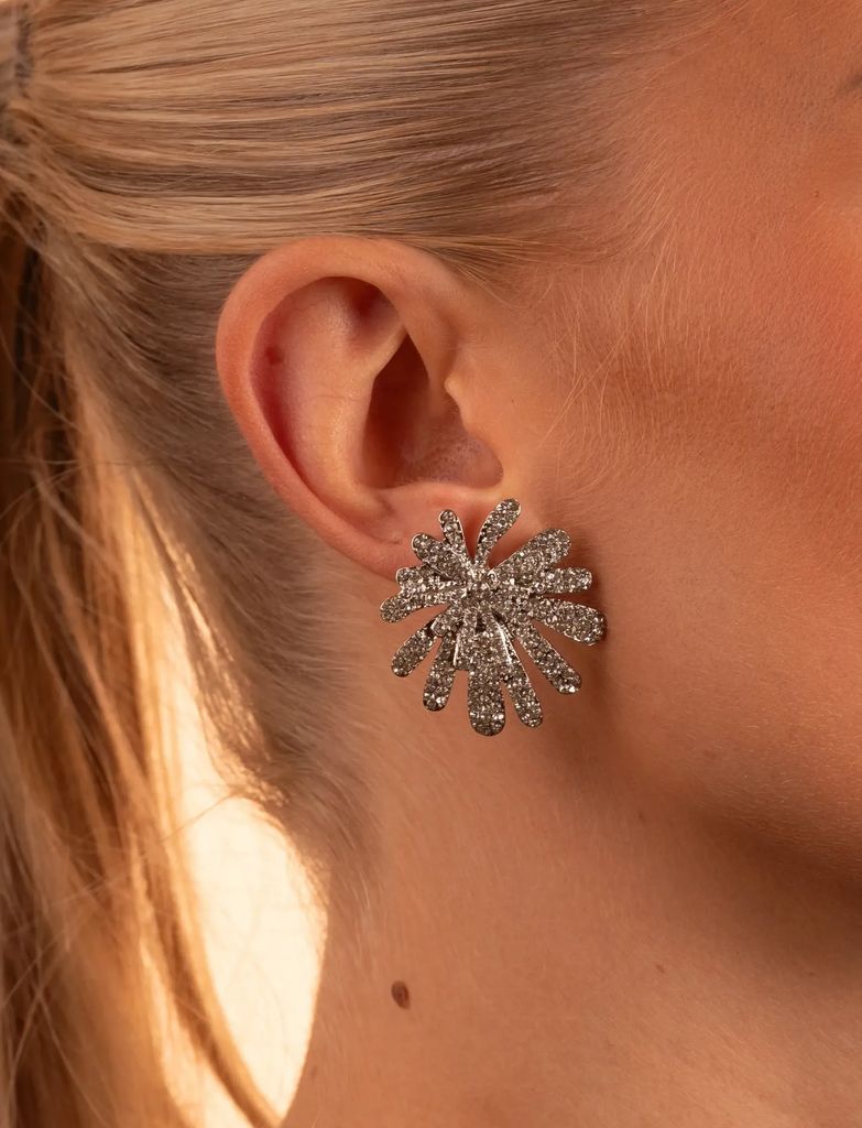SNÖ OF SWEDEN Holly Sparkling Big Ear S/Clear - Onesize |Silver |One Size