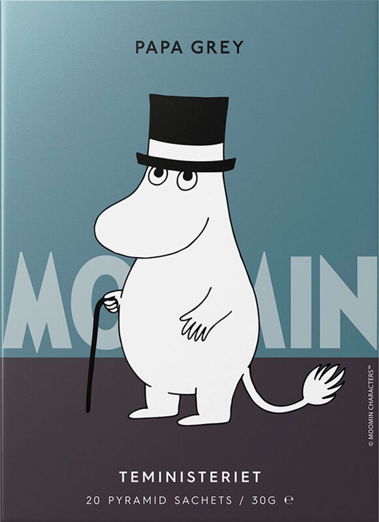 Teministeriet Moomin svart te papa grey