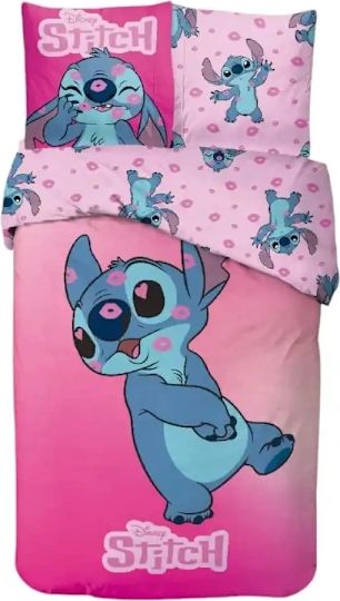 disney lilo och stitch påslakanset rosa kyss 140×200 – bomull