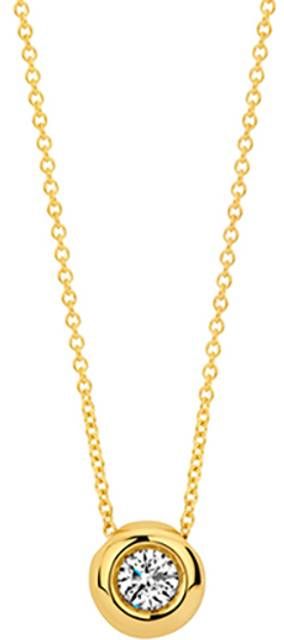 Blush Halskæde Med Vedhæng 0.15 Ct - Guld