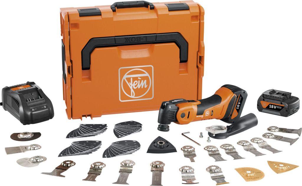 Fein MultiMaster AMM 700 Max Top Akku Multiværktøj med Batteri + Tilbehør (18V)