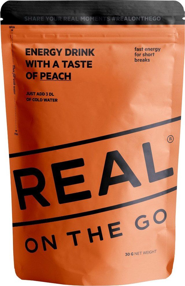 Real Turmat Energi Drink On The Go, OneSize, Peach