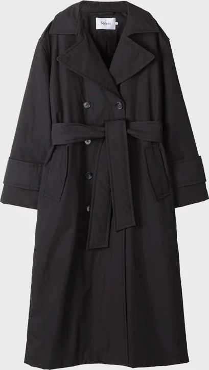 stylein - sandra padded trench - trenchcoats - black - 0