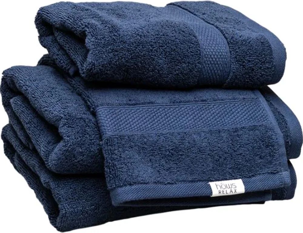 haws relax - håndklæde sæt 4 stk. navy